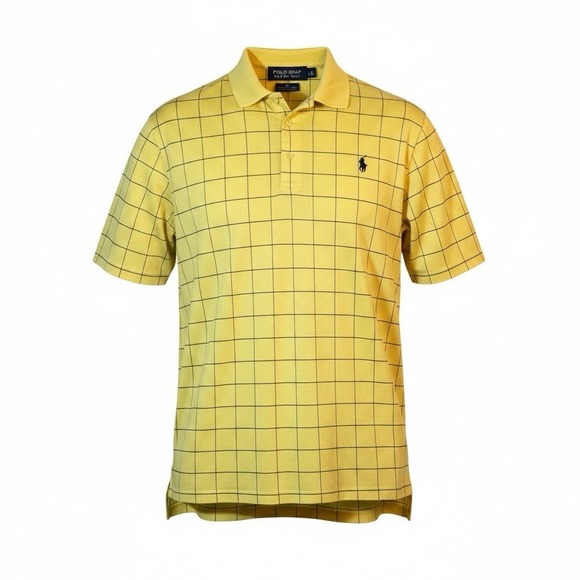 Polo Ralph Lauren Other - VTG Polo Golf Ralph Lauren Short Sleeve Polo Shirt Men Large Yellow Grid Plaid